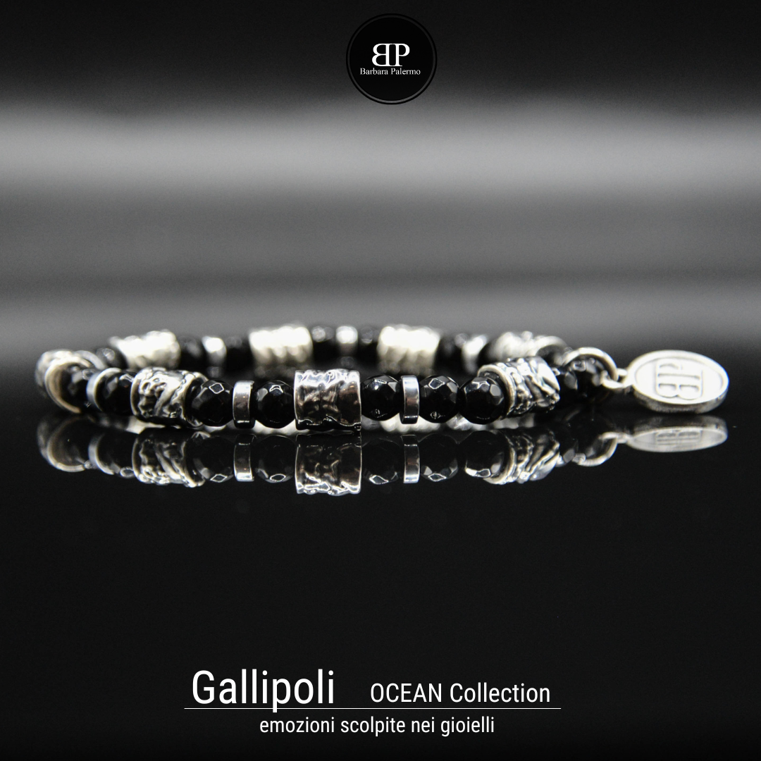 Gallipoli-Armband aus schwarzem Onyx