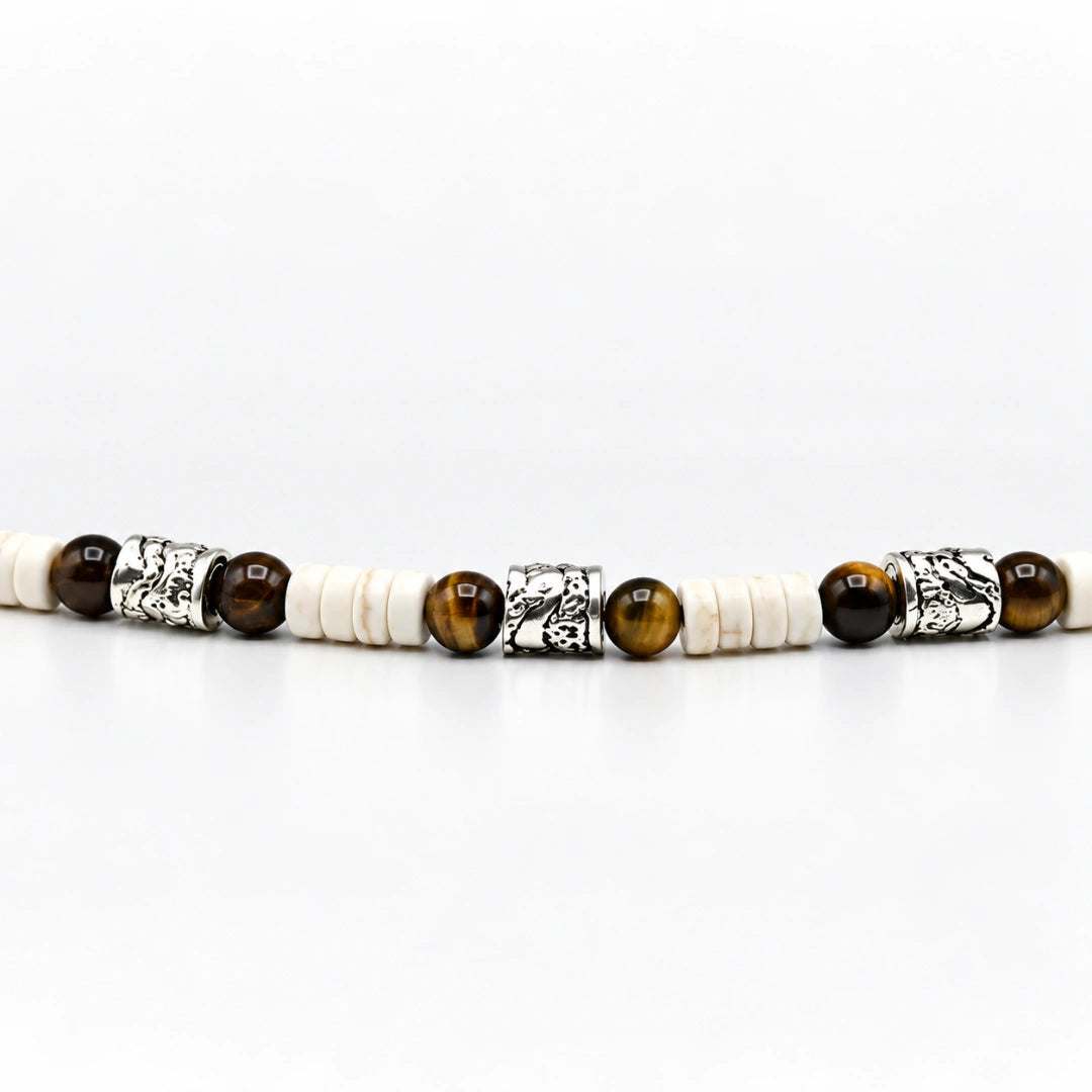 Bracciale Ocean Howlite e Occhio di Tigre Ocean Costa d'Avorio