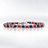 Bracciale Rosso Blu Bologna Braid