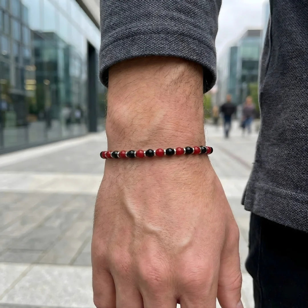 Steine: mehrfarbiges Hartsteinarmband