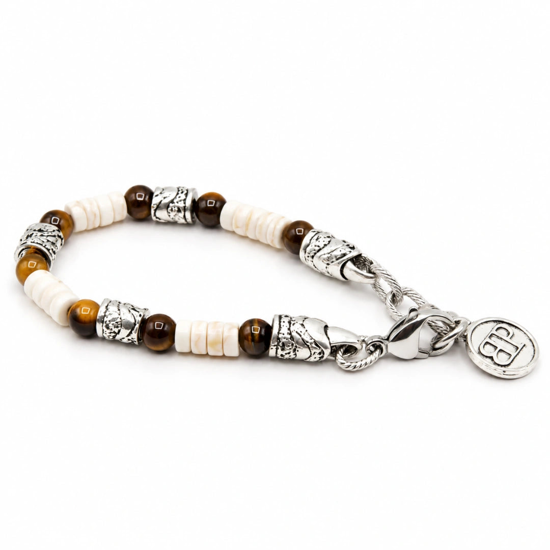 Bracciale Ocean Howlite e Occhio di Tigre Ocean Costa d'Avorio