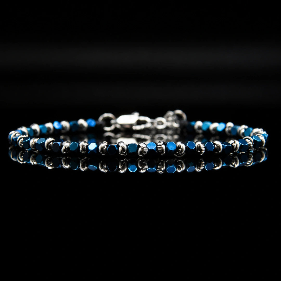 Braid Mini 2.0 Armband mit elektrisch blauem Hämatit