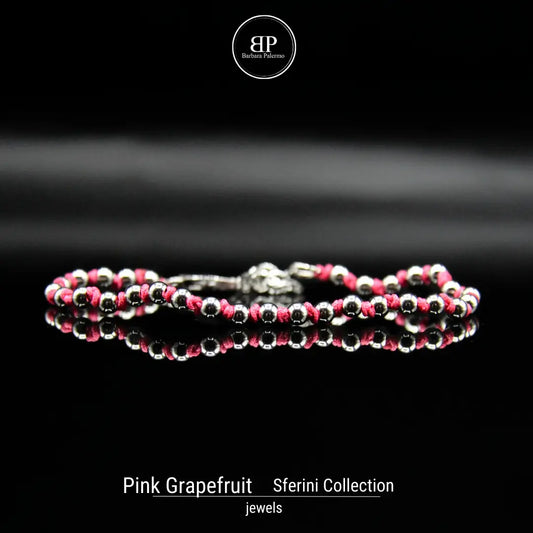 Pink Grapefruit - Bracciale Sferini: Energia Frizzante al Polso