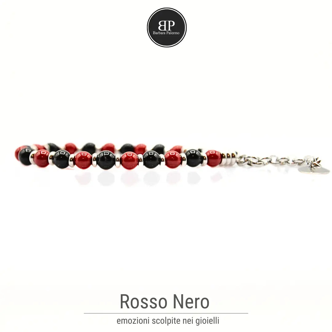 Braccialetto Rosso Nero - Passione e Stile Senza Tempo