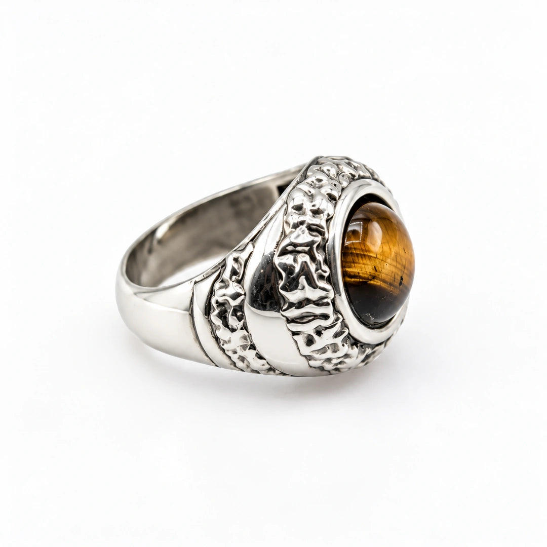 Anello Ocean occhio di tigre Aurum
