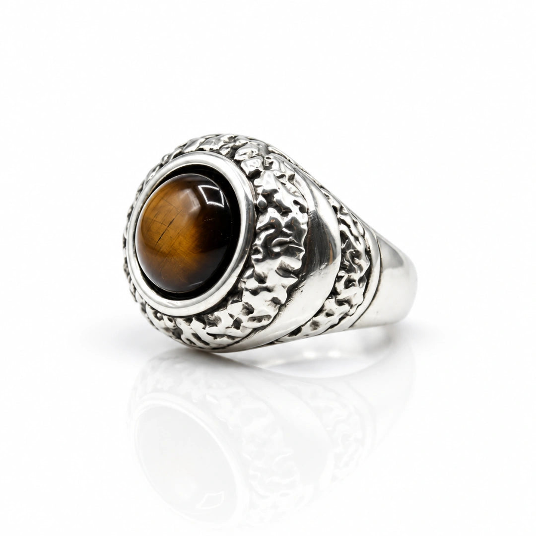 Anello Ocean occhio di tigre Aurum