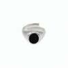 Eternity - Anello con Onice Nero Piatto: Forza e Eleganza