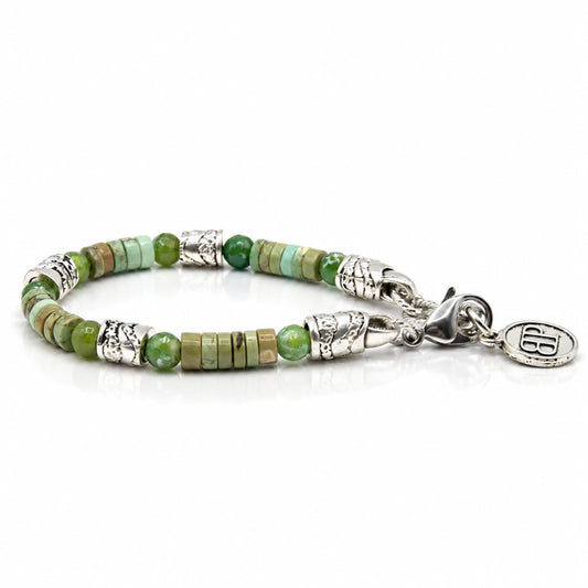 Bracciale Agata verde e rondelle Muschiata Ocean Oslo