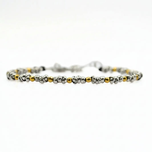 Braid Mini 2.0 Armband – Hämatit Gold