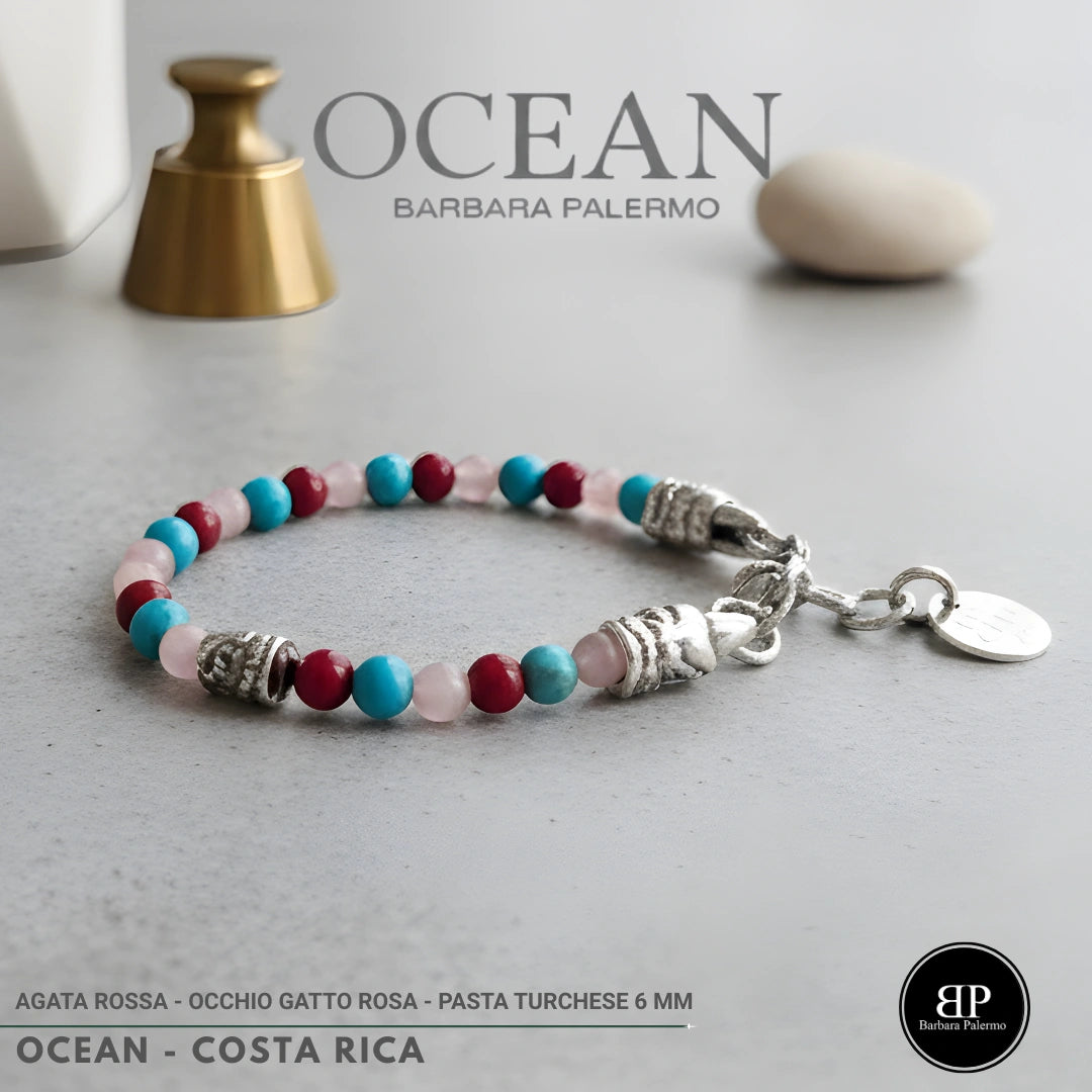 Bracciale di Giada rosa e Turchese Ocean Costa Rica