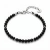 Bracciale Stones Onice Nero 4 mm