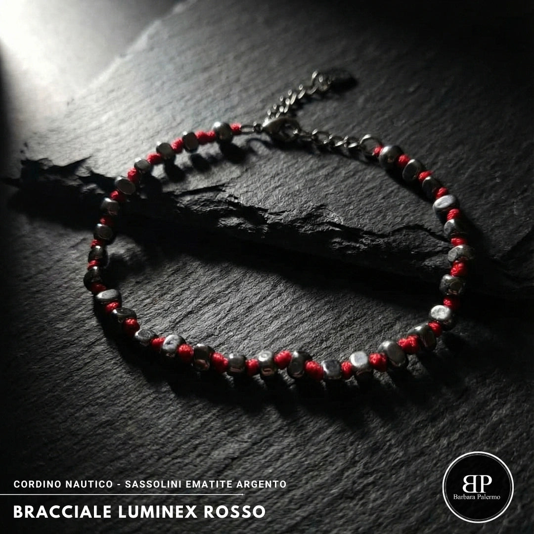 Bracciale Nautico ematite Luminex Rosso