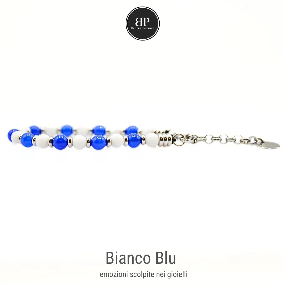 Bracciale Bianco Blu - Eleganza Senza Tempo