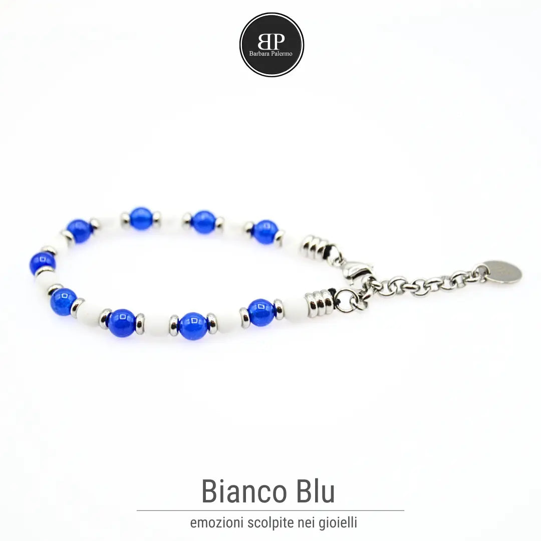 Bracciale Bianco Blu - Eleganza Senza Tempo