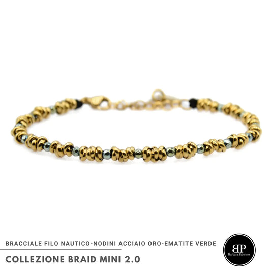 Bracciale Braid Mini 2.0 Gold & Green