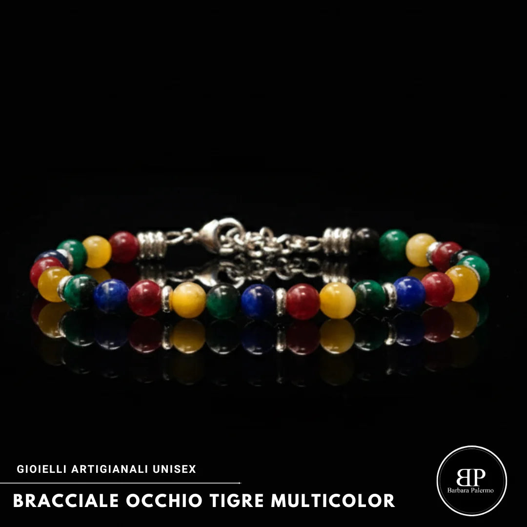 Steine: mehrfarbiges Hartsteinarmband