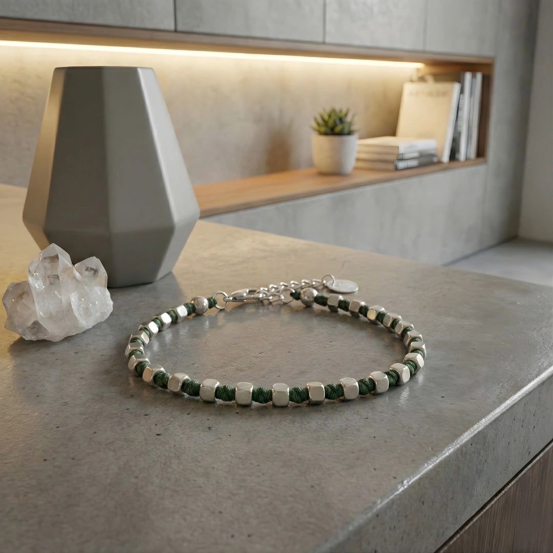 Bracciale Luminex Verdone – Cubotti Ematite Argento