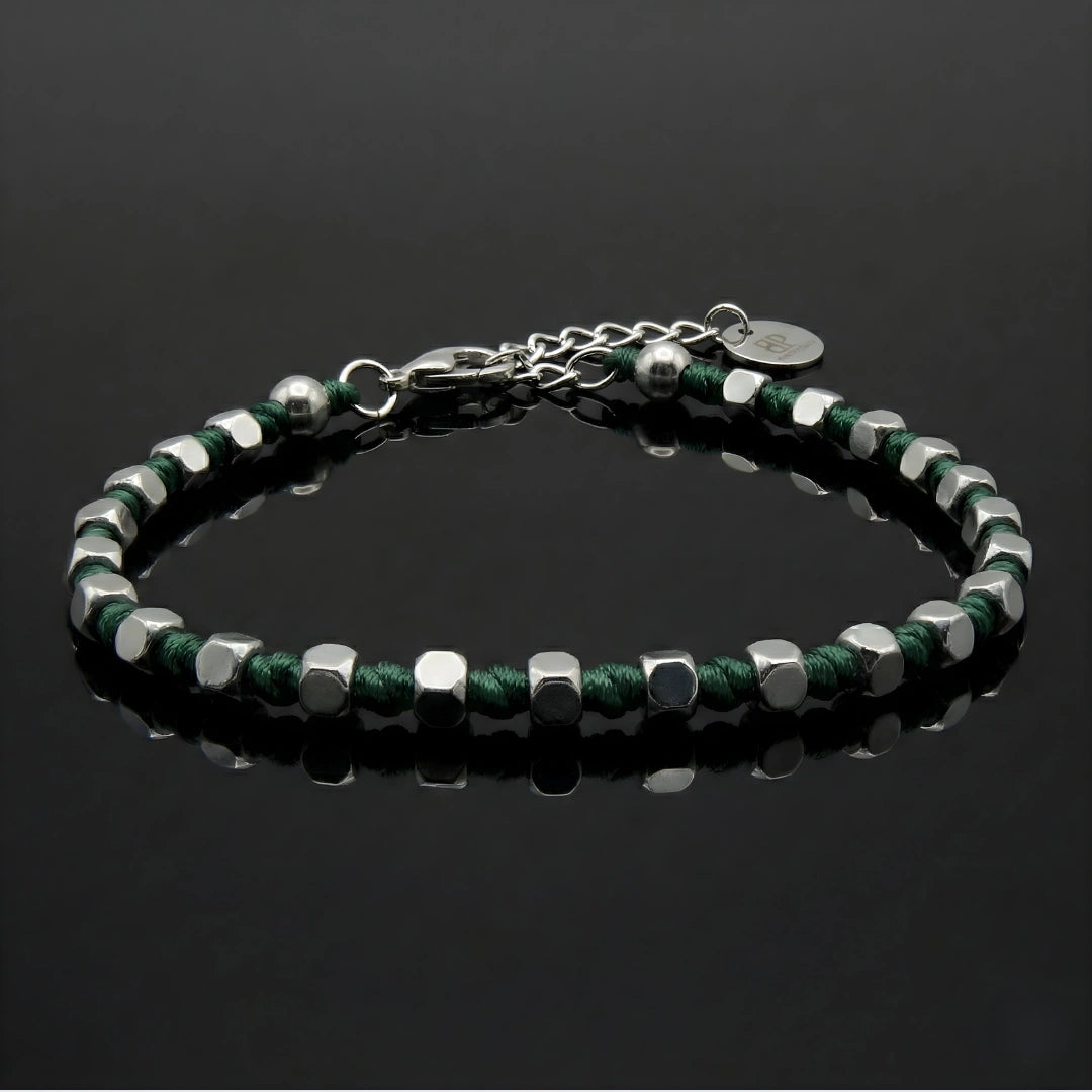 Bracciale Luminex Verdone – Cubotti Ematite Argento