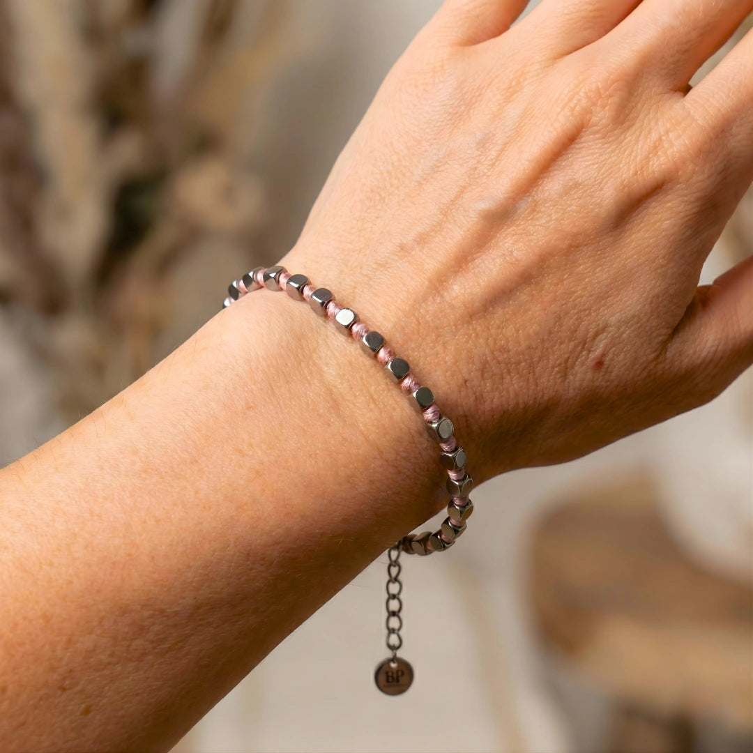 Bracciale Luminex Rosa Cubi