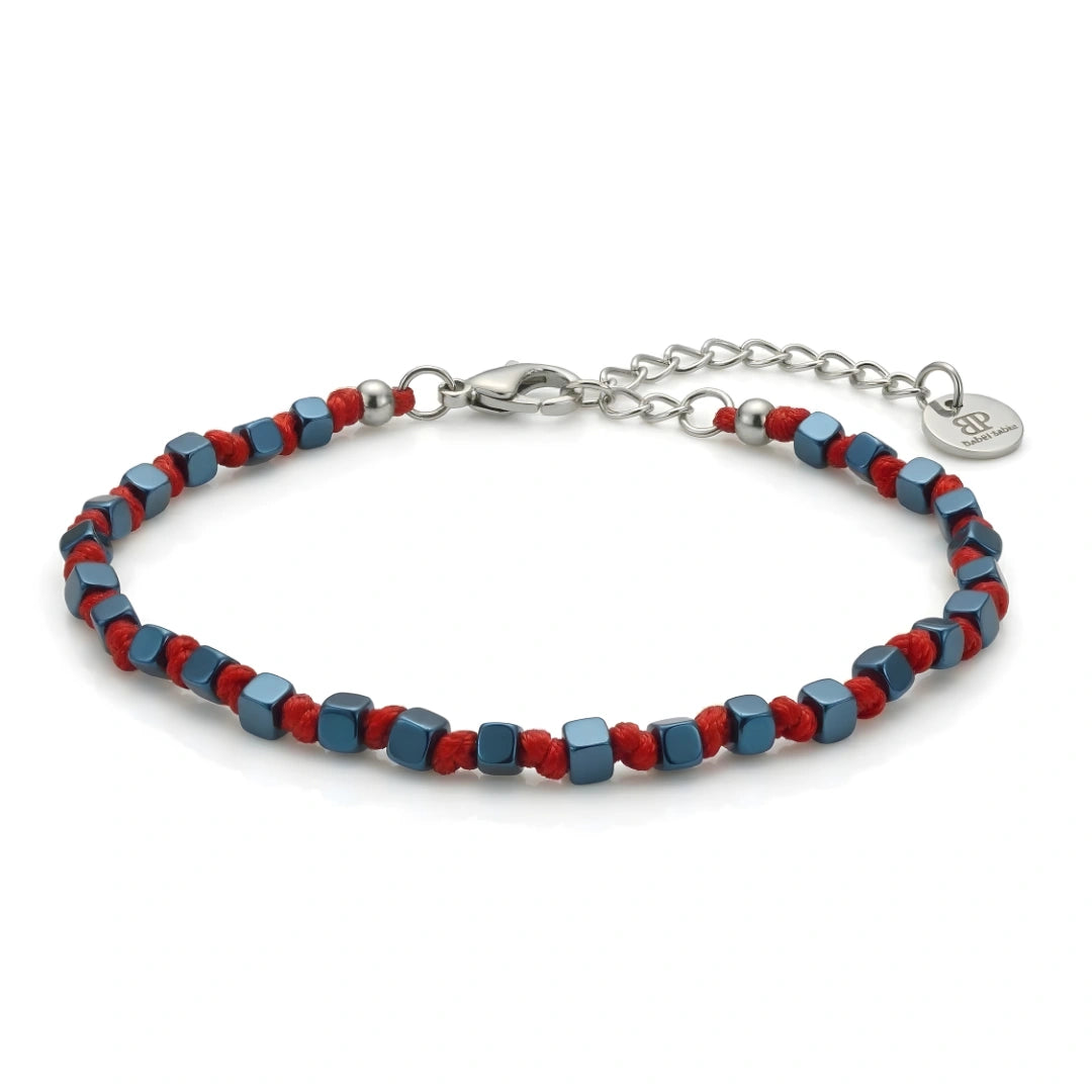 Bracciale Luminex Rosso Blu Cubi Blu