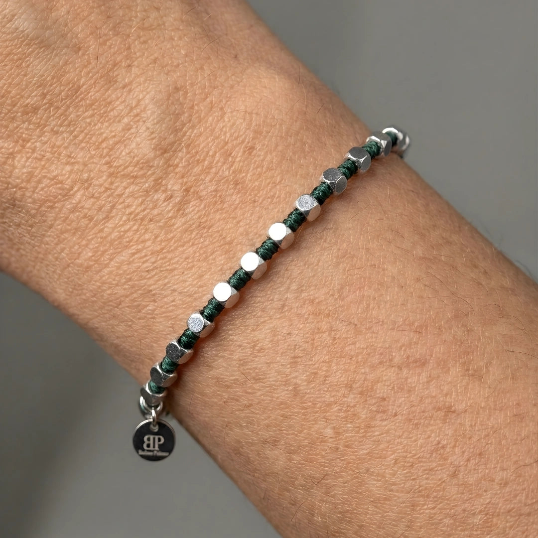 Bracciale Luminex Verdone – Cubotti Ematite Argento