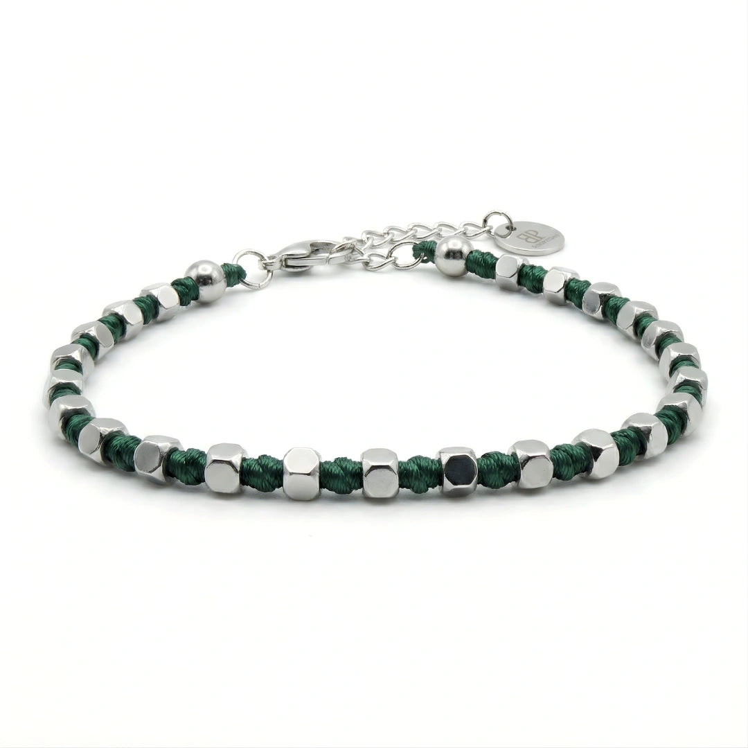 Bracciale Luminex Verdone – Cubotti Ematite Argento