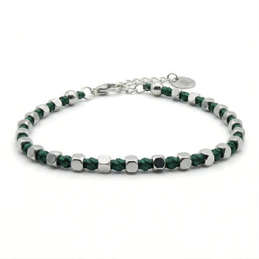 Bracciale Luminex Verdone – Cubotti Ematite Argento