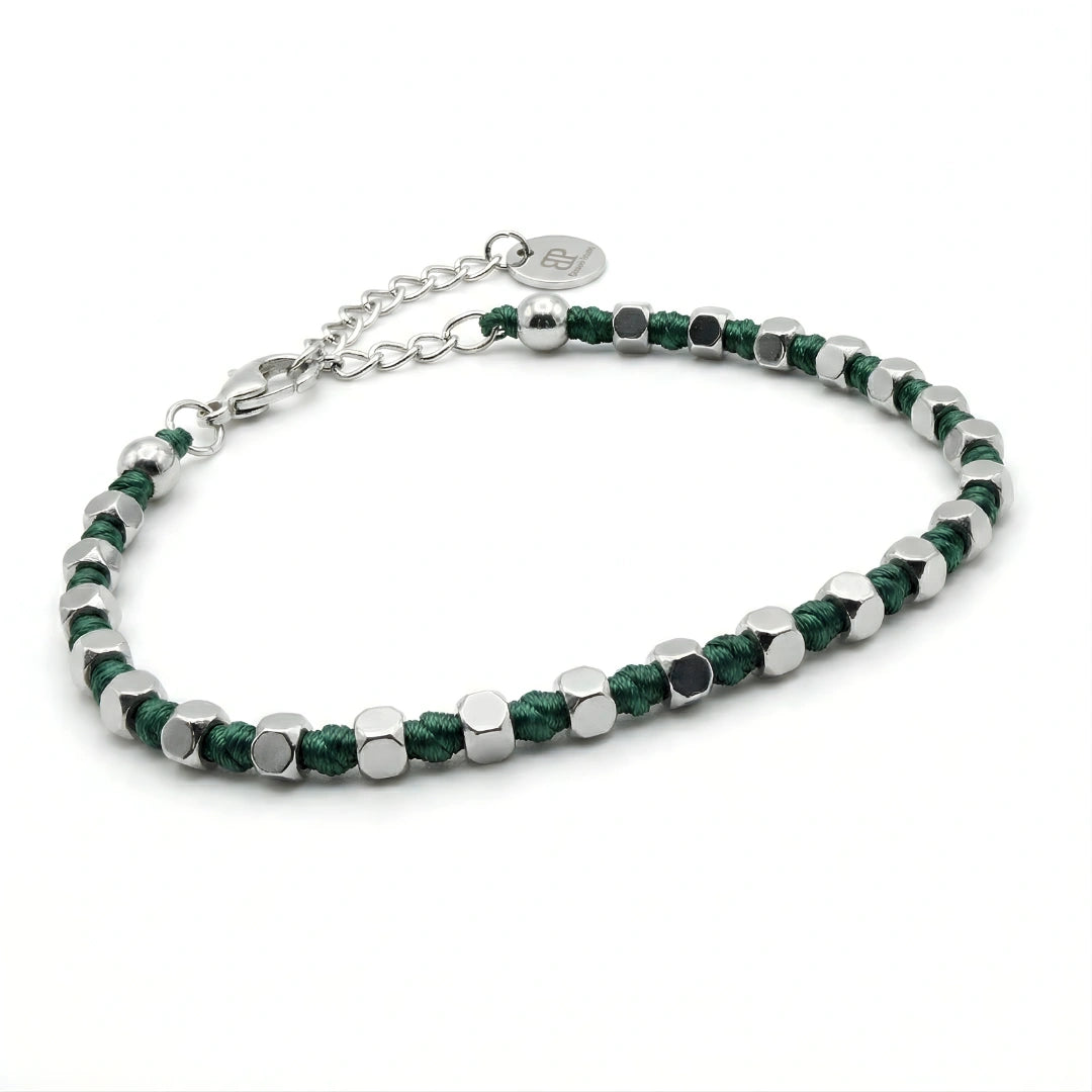 Bracciale Luminex Verdone – Cubotti Ematite Argento