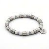 Bracciale Ocean Matera Howlite Sfaccettata Sculture Placcate Argento