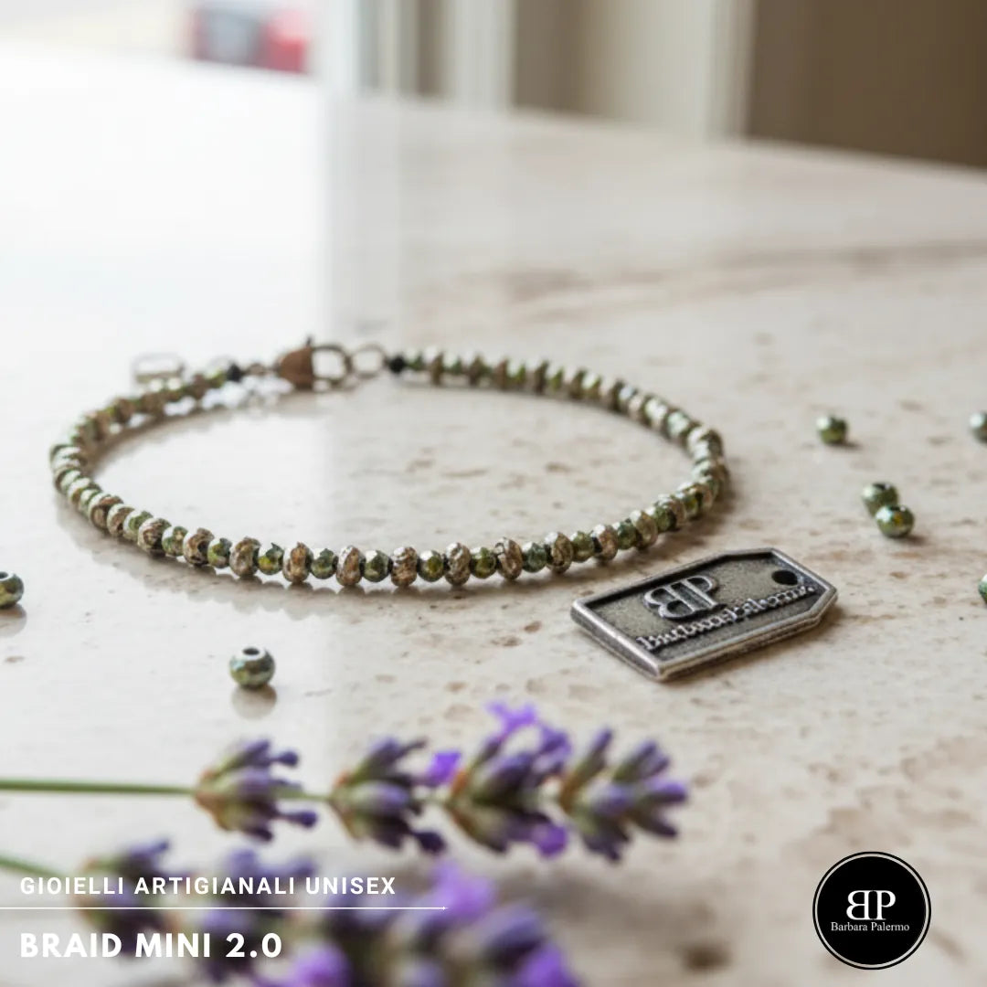Braid Mini 2.0 Armband – Glänzender grüner Hämatit