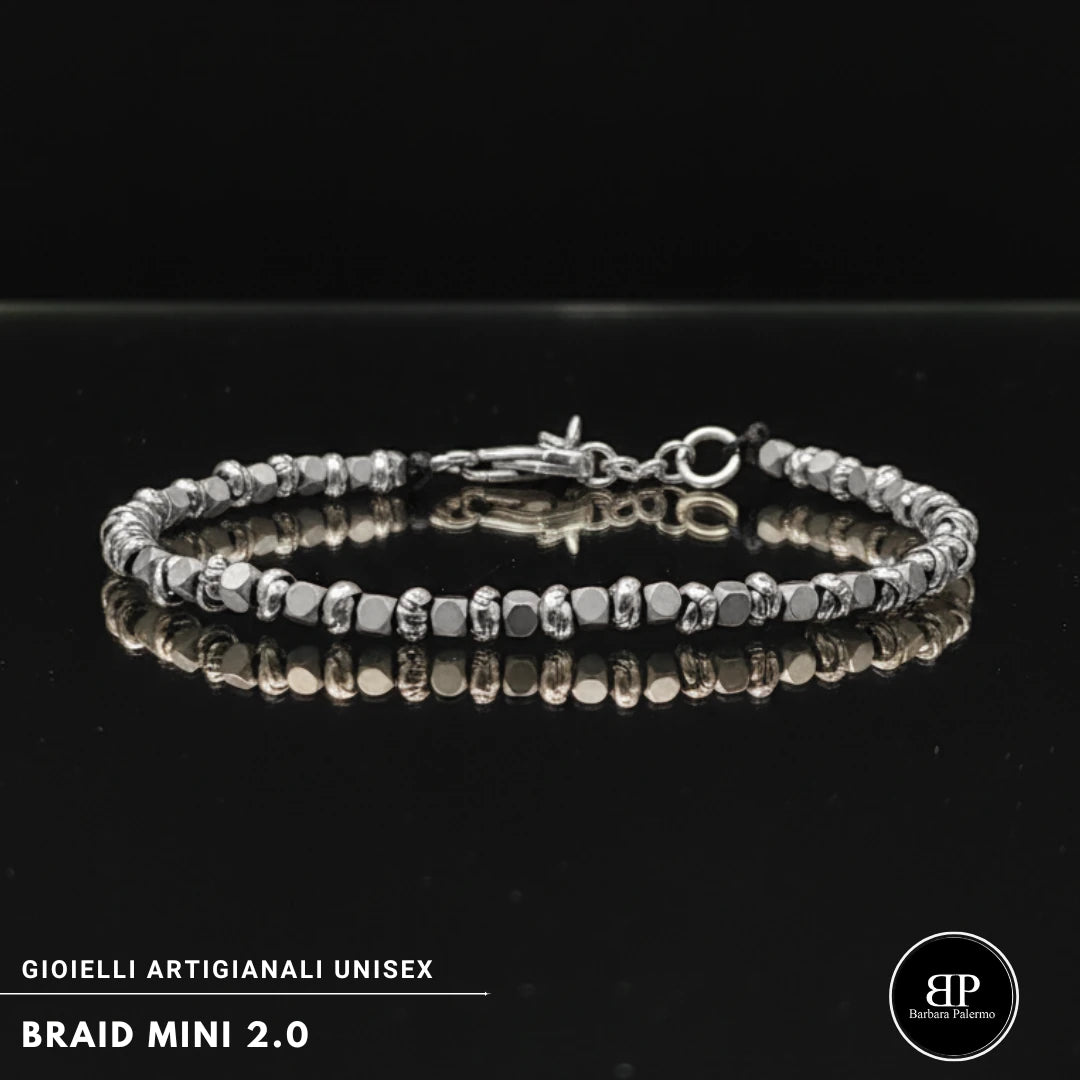 Bracciale Braid Mini 2.0 – Cubotti Grigio opaco