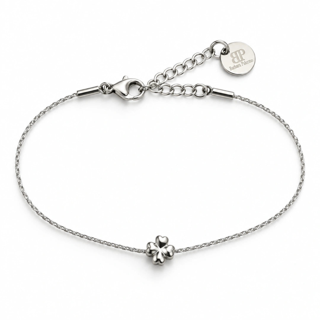 Bracciale NÉA Quadrifoglio in Acciaio