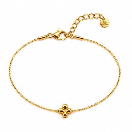 Bracciale NÉA Quadrifoglio Gold in Acciaio