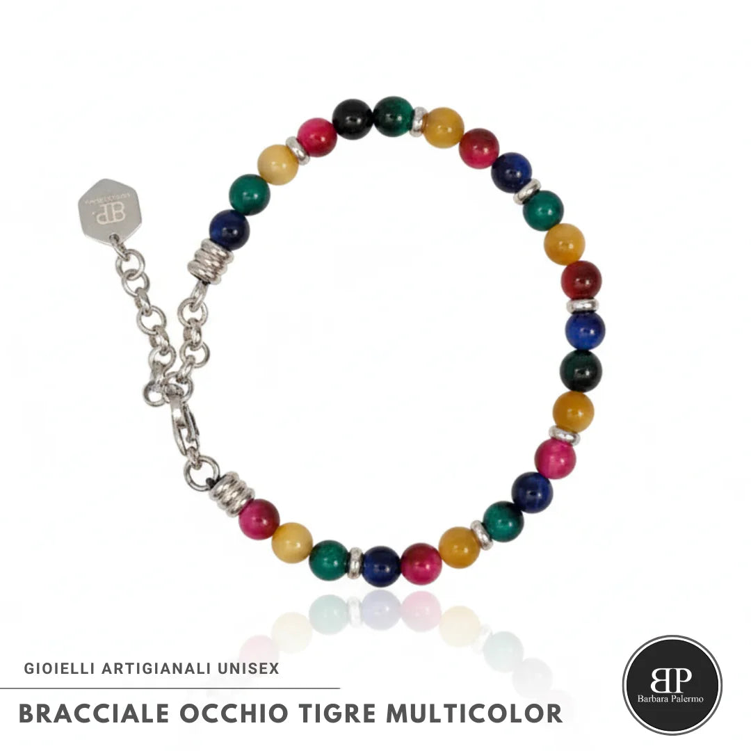 Steine: mehrfarbiges Hartsteinarmband