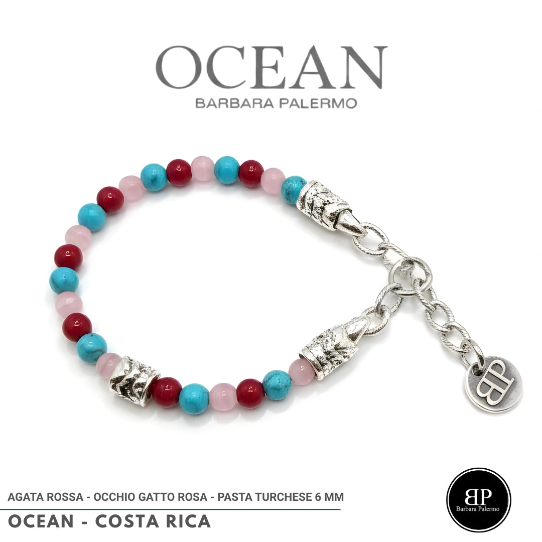 Bracciale di Giada rosa e Turchese Ocean Costa Rica