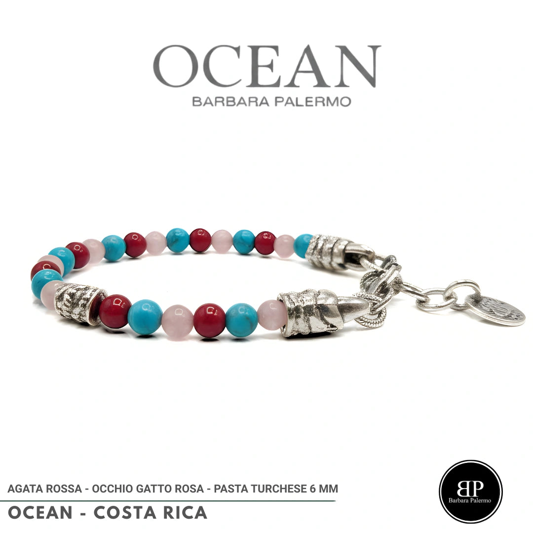Bracciale di Giada rosa e Turchese Ocean Costa Rica