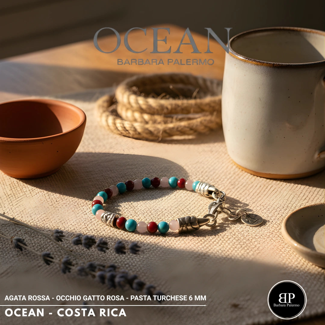 Bracciale di Giada rosa e Turchese Ocean Costa Rica