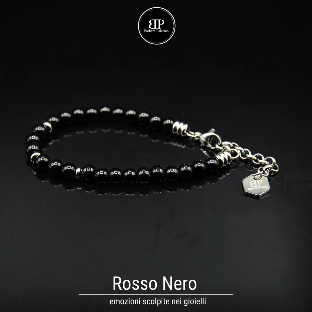 bracciale onice nero uomo