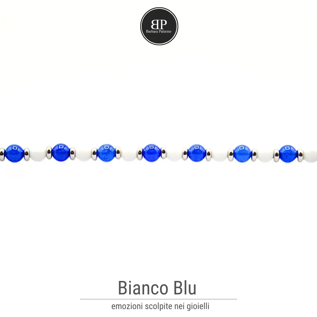 Bracciale Bianco Blu - Eleganza Senza Tempo