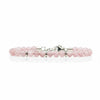 Stones bracciale quarzo rosa con moschettone