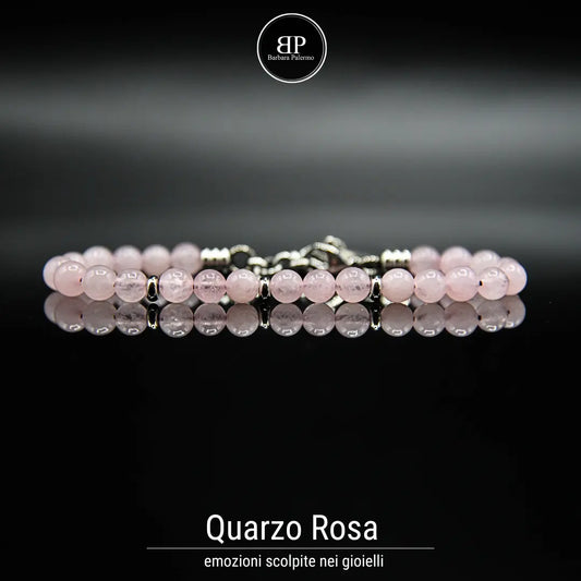 bracciale quarzo rosa