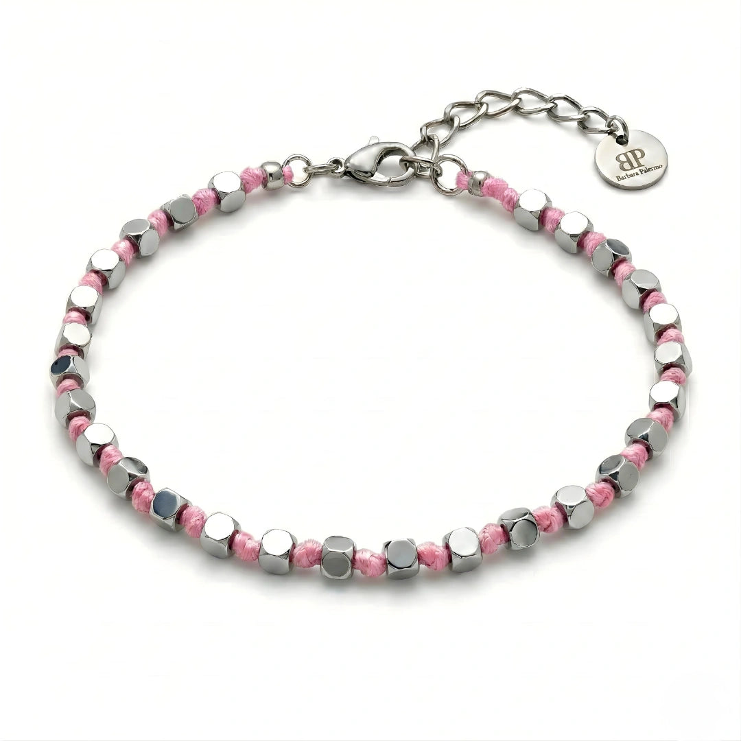 Bracciale Luminex Rosa Cubi