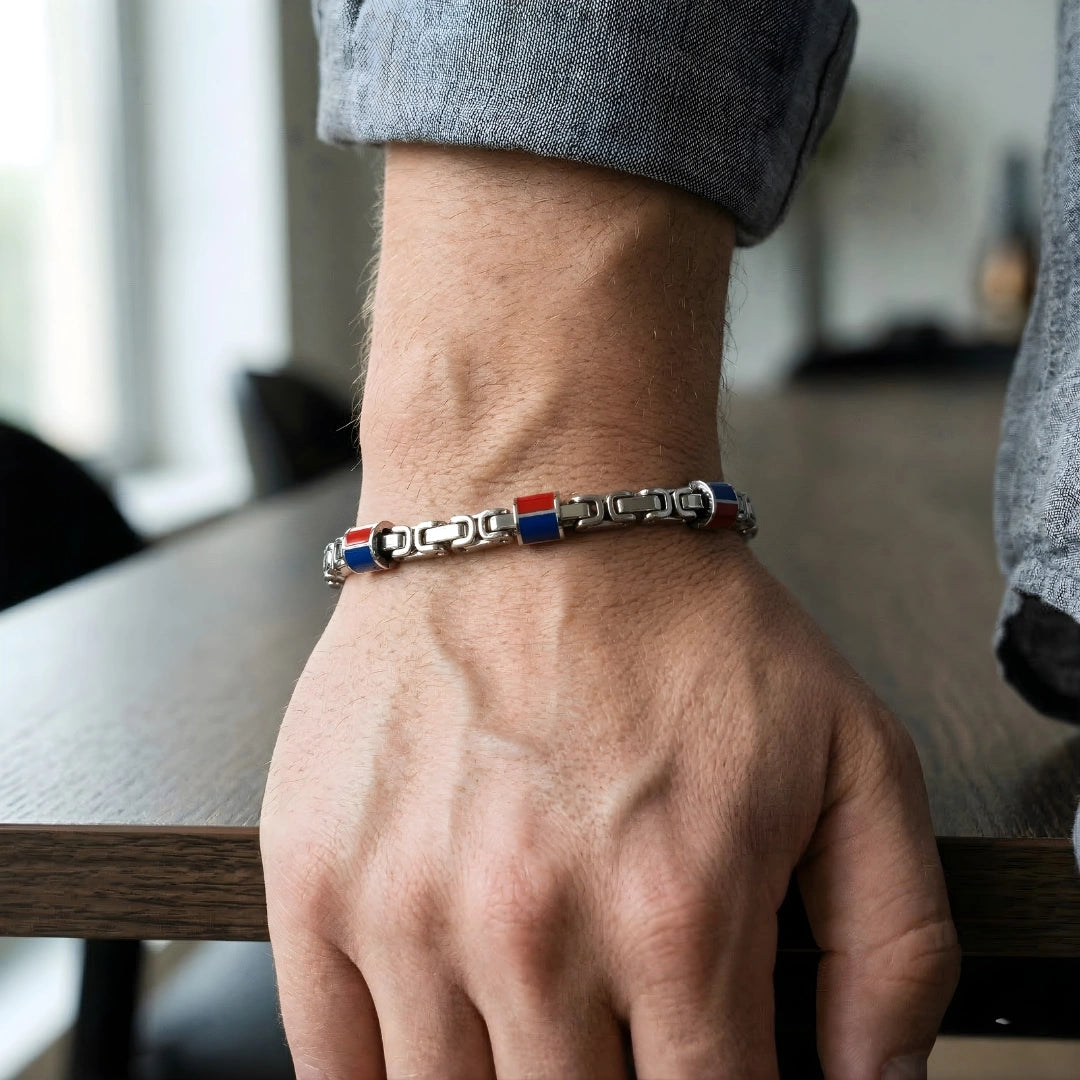 Steine: mehrfarbiges Hartsteinarmband