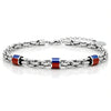 Bracciale Rosso Blu Bold Acciaio 316L