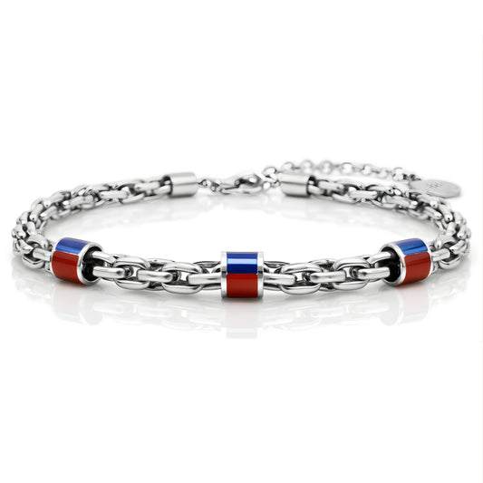 Steine: mehrfarbiges Hartsteinarmband