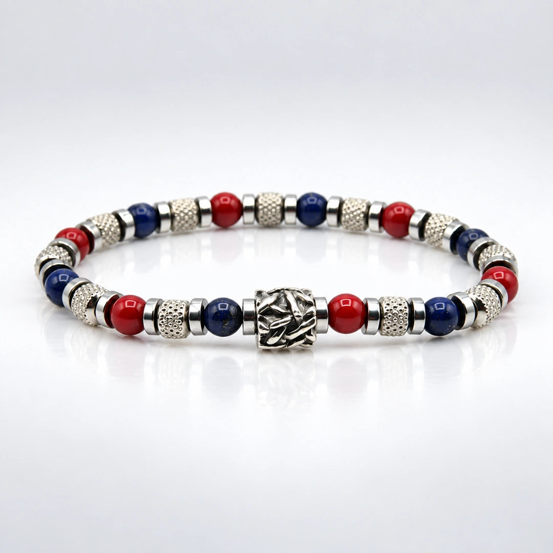 Lila Tigerauge-Armband PASSION mit Silberanschlüssen