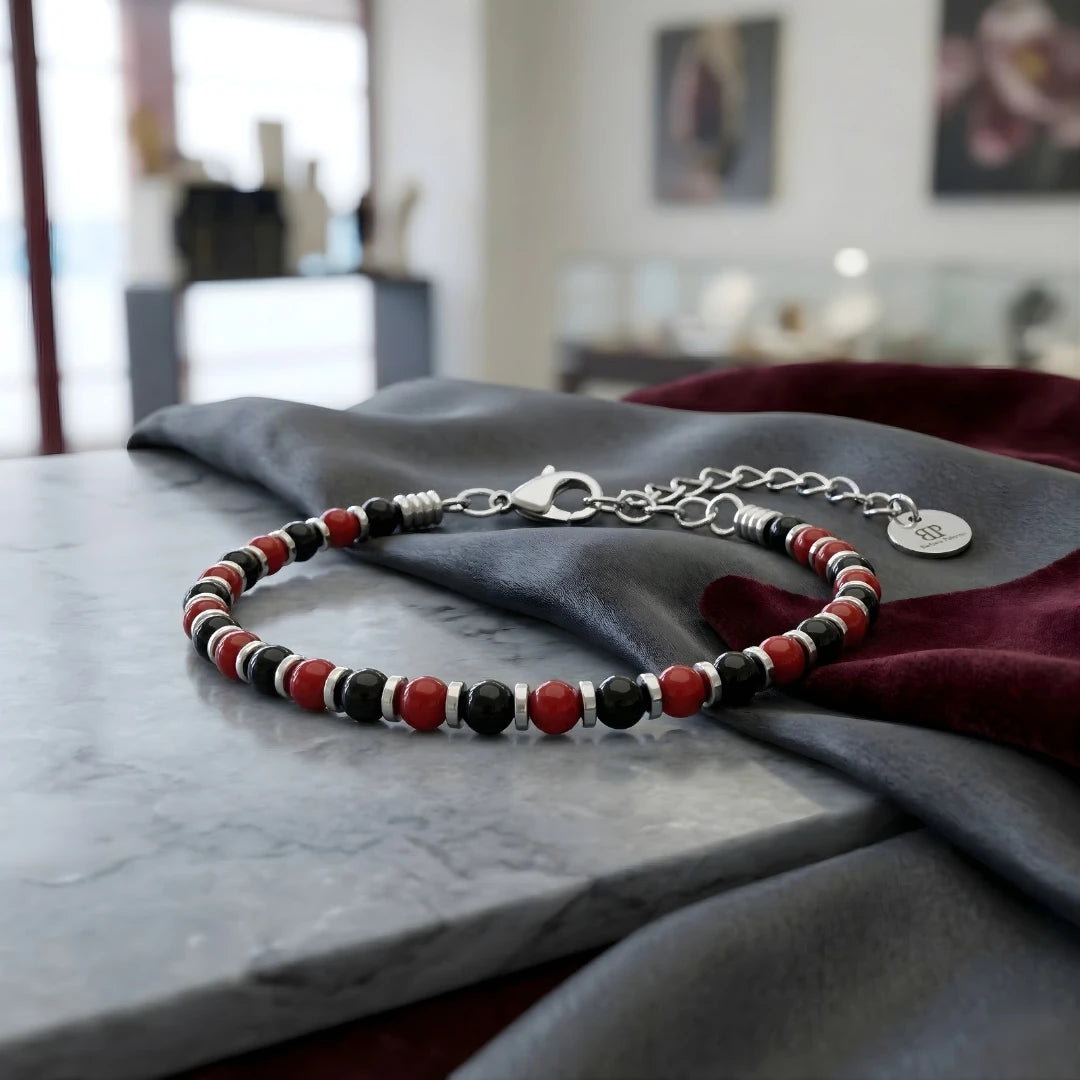 Steine: mehrfarbiges Hartsteinarmband