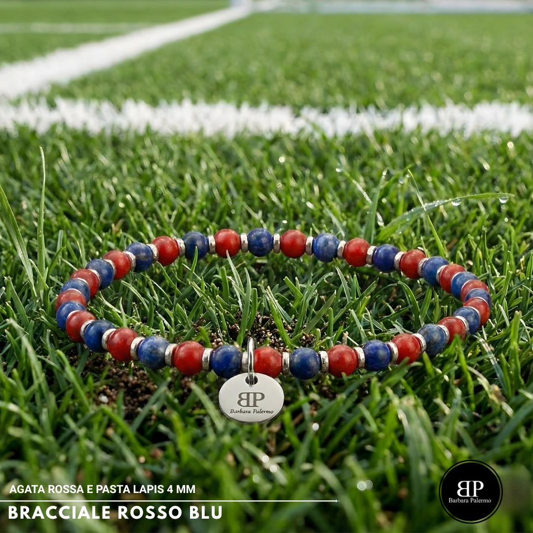Bracciale Elastico Rosso e Blu 4mm