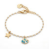 Bracciale Sea Onda Bianca con Pesciolino Azzurro e Stella