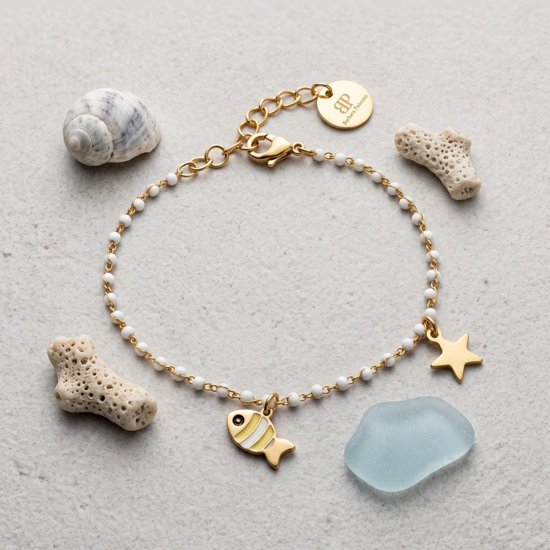 Bracciale Sea Perla Marina con Pesciolino e Stella